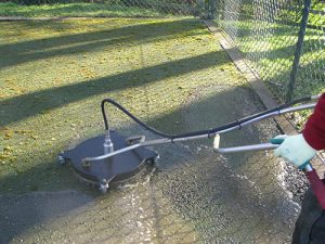 Tennis court cleaning and restoration