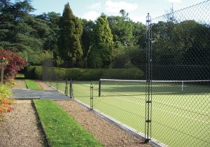 Obelisk tennis court fencing by En Tout Cas complements a court